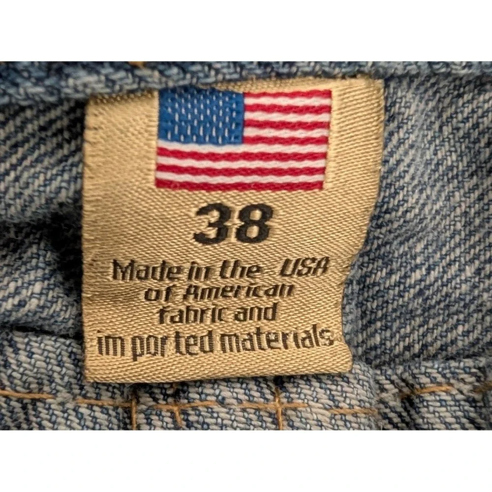 True Religion Ricky‎ Flap Super T Jeans Men 38x33 Relaxed Medium Wash Distressed